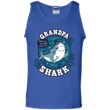 T-Shirts Royal / S Shark Family trazo - Grandpa Men's Tank Top