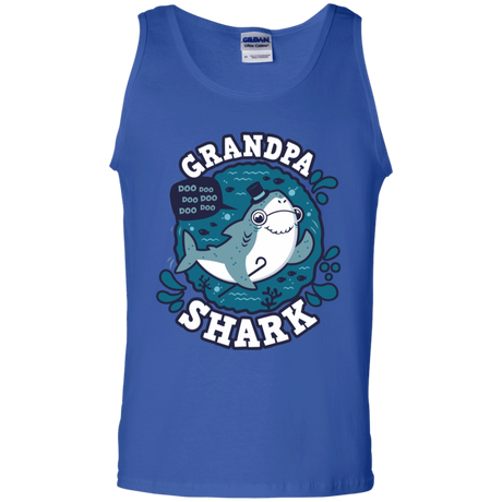 T-Shirts Royal / S Shark Family trazo - Grandpa Men's Tank Top