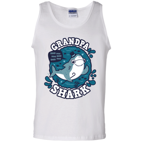 T-Shirts White / S Shark Family trazo - Grandpa Men's Tank Top