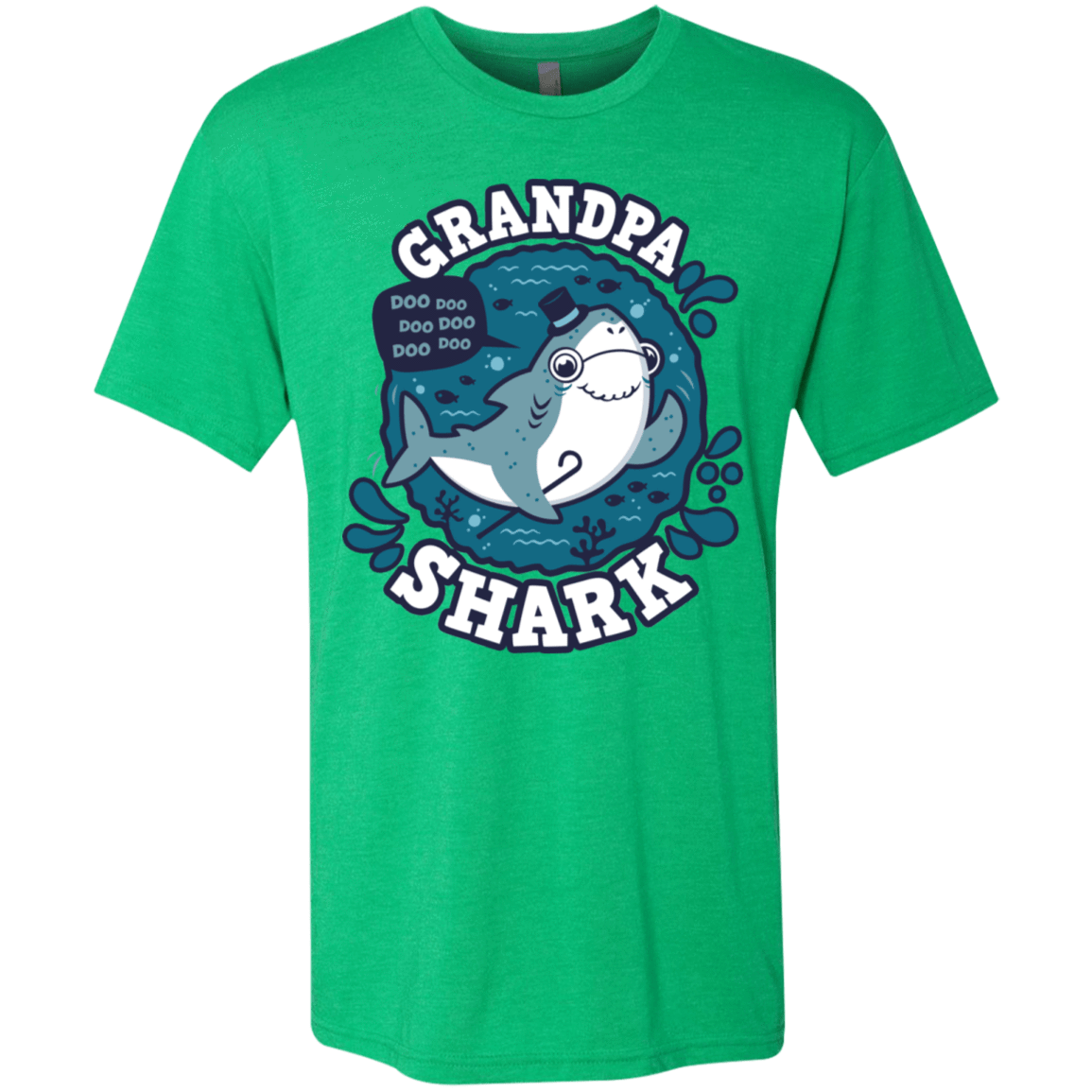 T-Shirts Envy / S Shark Family trazo - Grandpa Men's Triblend T-Shirt