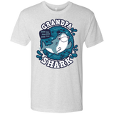 T-Shirts Heather White / S Shark Family trazo - Grandpa Men's Triblend T-Shirt