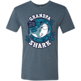 T-Shirts Indigo / S Shark Family trazo - Grandpa Men's Triblend T-Shirt