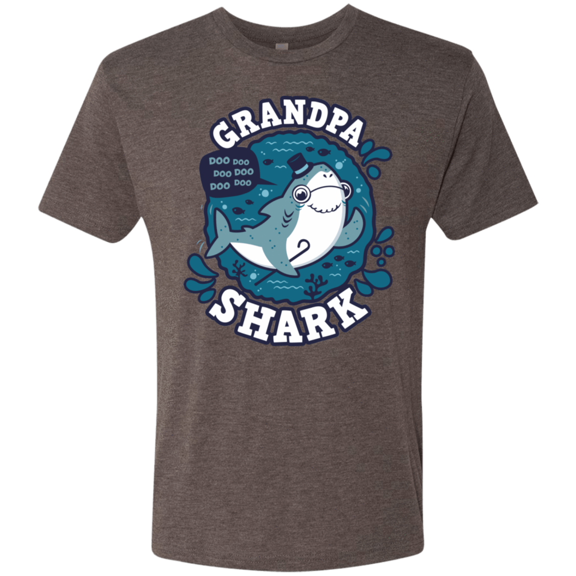 T-Shirts Macchiato / S Shark Family trazo - Grandpa Men's Triblend T-Shirt