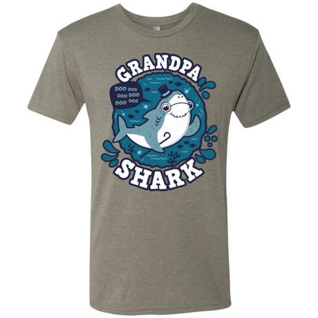 T-Shirts Venetian Grey / S Shark Family trazo - Grandpa Men's Triblend T-Shirt