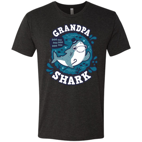 T-Shirts Vintage Black / S Shark Family trazo - Grandpa Men's Triblend T-Shirt