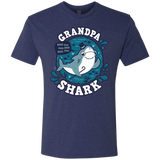 T-Shirts Vintage Navy / S Shark Family trazo - Grandpa Men's Triblend T-Shirt