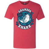 T-Shirts Vintage Red / S Shark Family trazo - Grandpa Men's Triblend T-Shirt