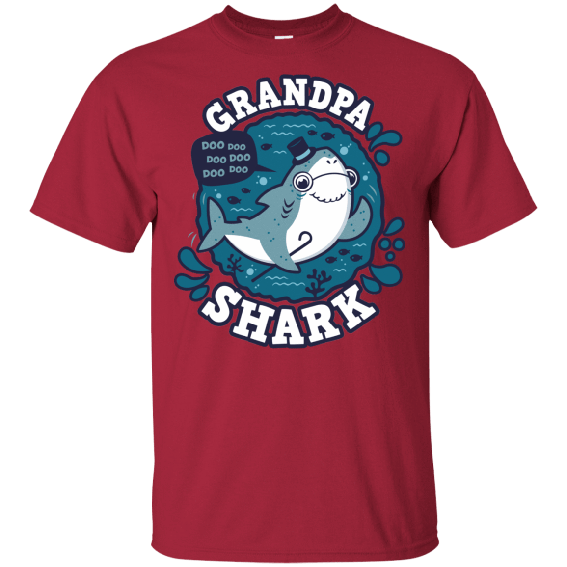 T-Shirts Cardinal / S Shark Family trazo - Grandpa T-Shirt