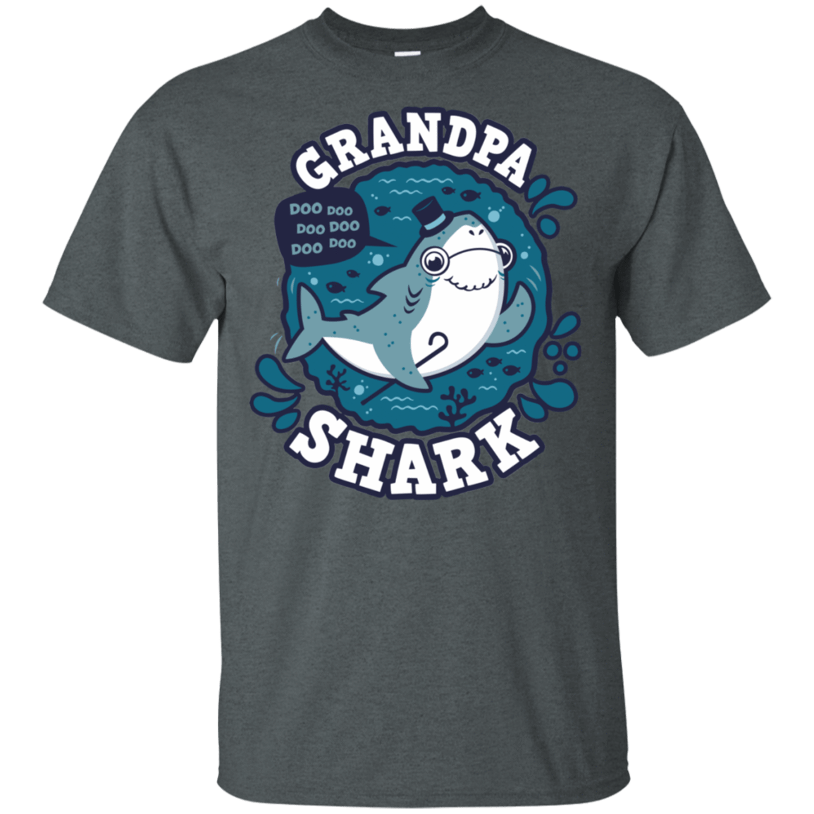 T-Shirts Dark Heather / S Shark Family trazo - Grandpa T-Shirt