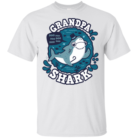 T-Shirts White / S Shark Family trazo - Grandpa T-Shirt