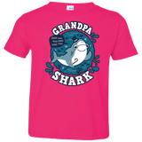 T-Shirts Hot Pink / 2T Shark Family trazo - Grandpa Toddler Premium T-Shirt