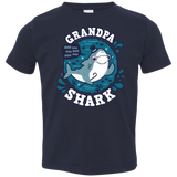 T-Shirts Navy / 2T Shark Family trazo - Grandpa Toddler Premium T-Shirt