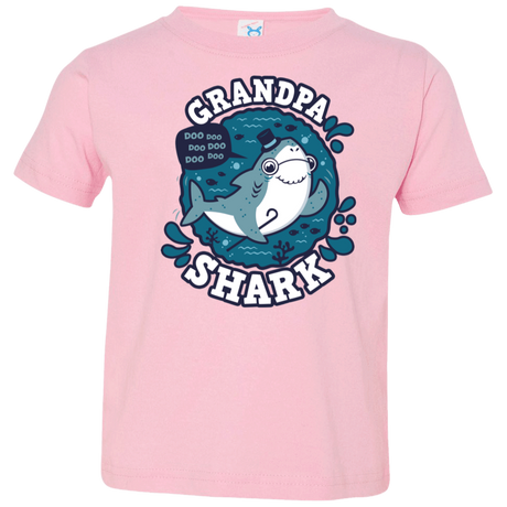 T-Shirts Pink / 2T Shark Family trazo - Grandpa Toddler Premium T-Shirt