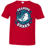 T-Shirts Red / 2T Shark Family trazo - Grandpa Toddler Premium T-Shirt