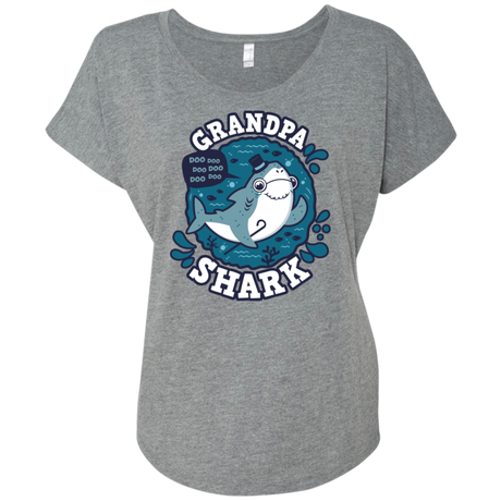 T-Shirts Premium Heather / X-Small Shark Family trazo - Grandpa Triblend Dolman Sleeve