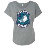 T-Shirts Premium Heather / X-Small Shark Family trazo - Grandpa Triblend Dolman Sleeve