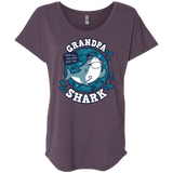 T-Shirts Vintage Purple / X-Small Shark Family trazo - Grandpa Triblend Dolman Sleeve