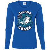 T-Shirts Royal / S Shark Family trazo - Grandpa Women's Long Sleeve T-Shirt