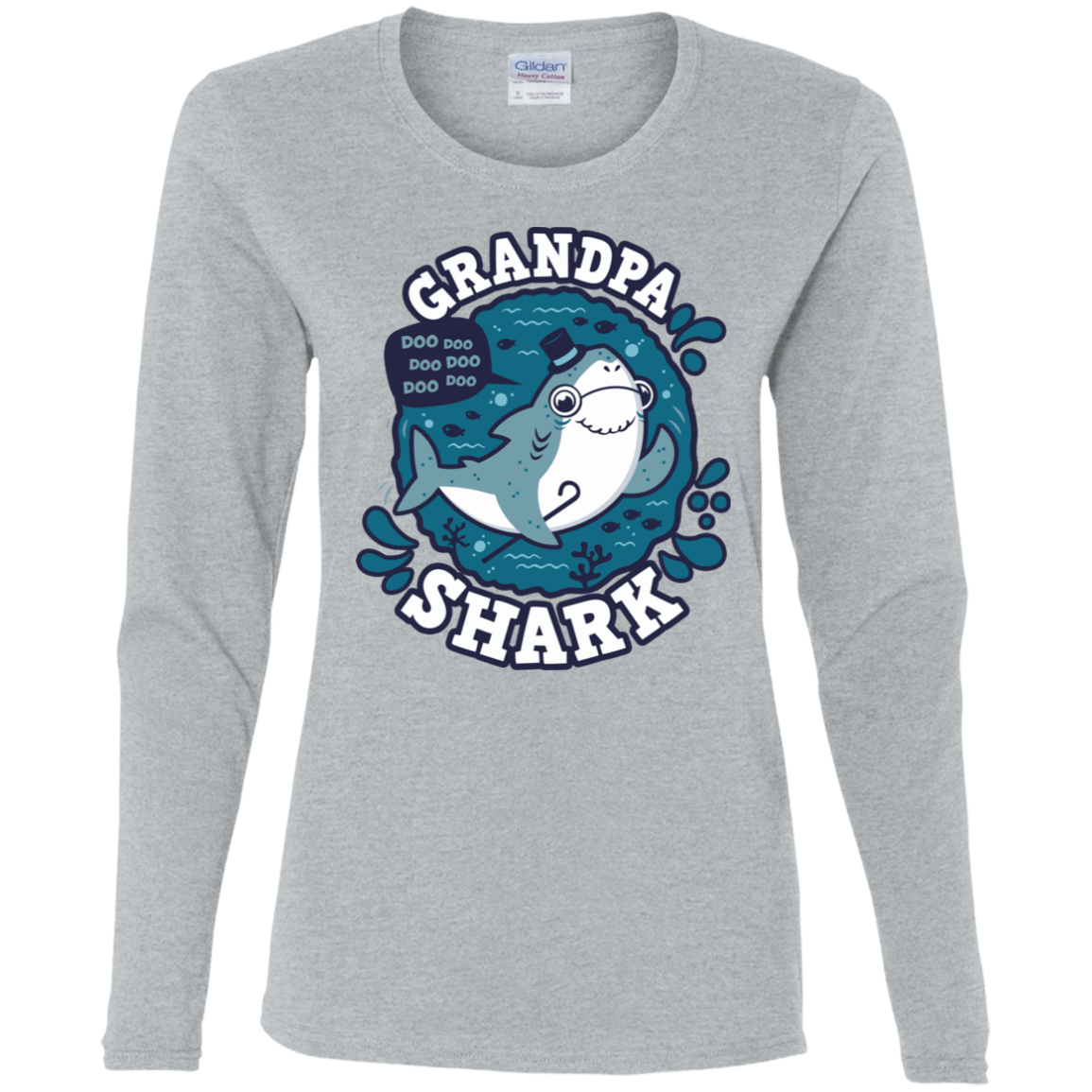 T-Shirts Sport Grey / S Shark Family trazo - Grandpa Women's Long Sleeve T-Shirt