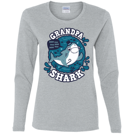 T-Shirts Sport Grey / S Shark Family trazo - Grandpa Women's Long Sleeve T-Shirt