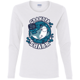 T-Shirts White / S Shark Family trazo - Grandpa Women's Long Sleeve T-Shirt