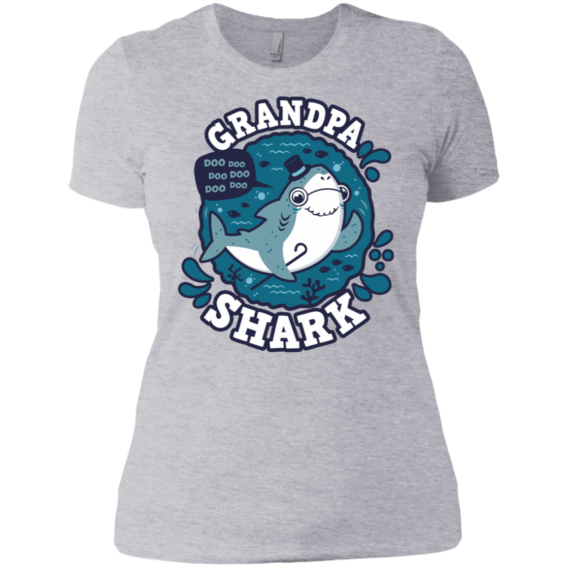 T-Shirts Heather Grey / X-Small Shark Family trazo - Grandpa Women's Premium T-Shirt