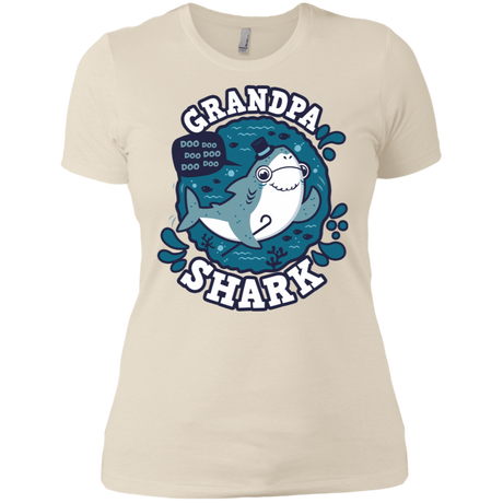 T-Shirts Ivory/ / X-Small Shark Family trazo - Grandpa Women's Premium T-Shirt