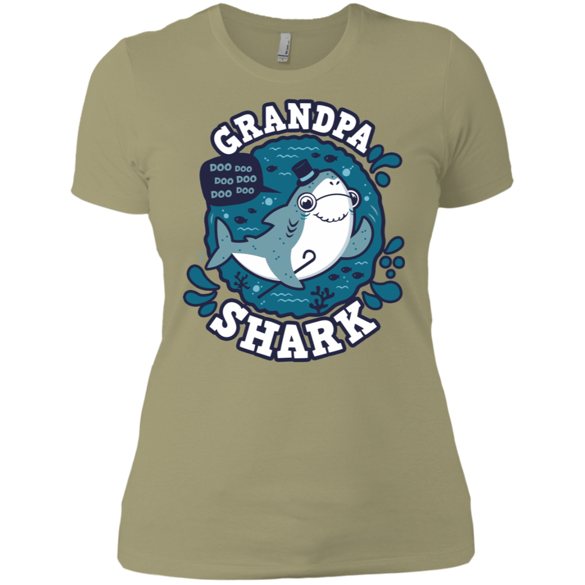 T-Shirts Light Olive / X-Small Shark Family trazo - Grandpa Women's Premium T-Shirt