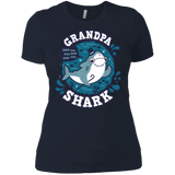 T-Shirts Midnight Navy / X-Small Shark Family trazo - Grandpa Women's Premium T-Shirt