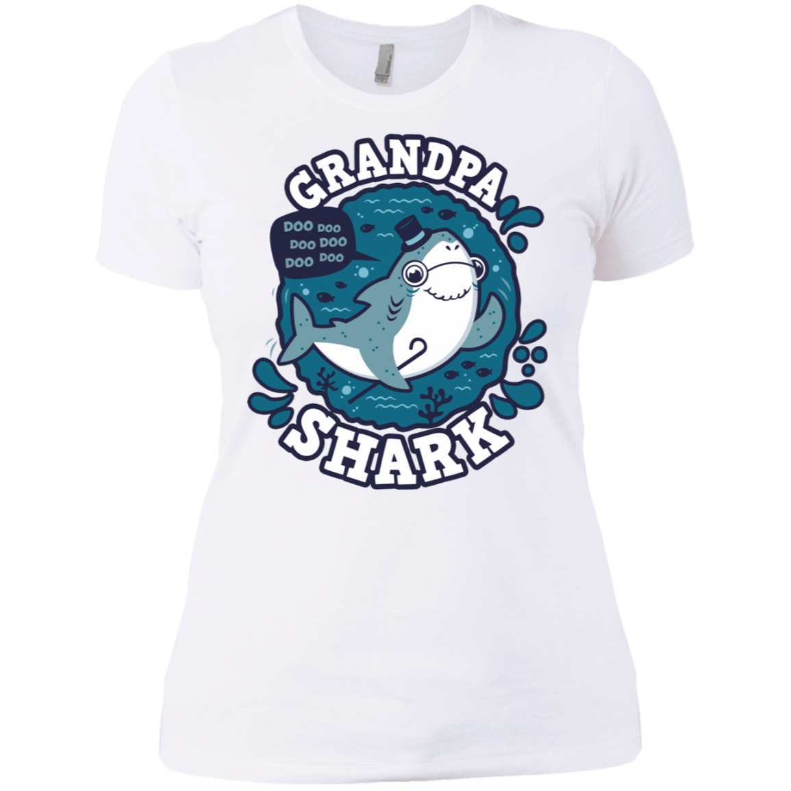 T-Shirts White / X-Small Shark Family trazo - Grandpa Women's Premium T-Shirt