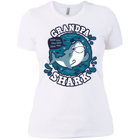 T-Shirts White / X-Small Shark Family trazo - Grandpa Women's Premium T-Shirt