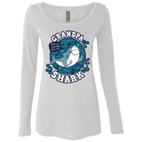 T-Shirts Heather White / S Shark Family trazo - Grandpa Women's Triblend Long Sleeve Shirt