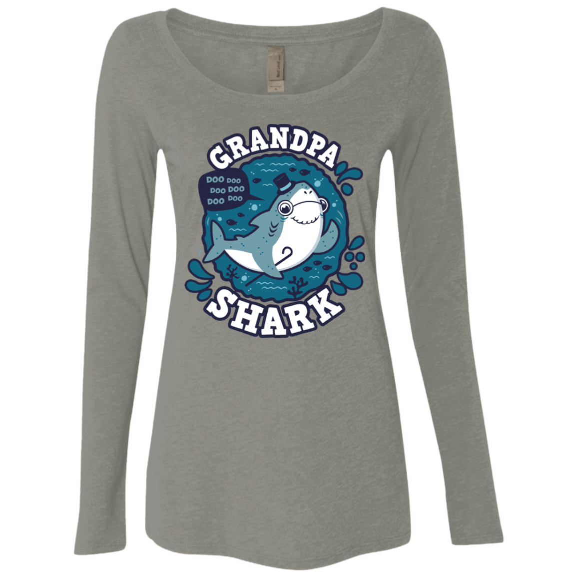 T-Shirts Venetian Grey / S Shark Family trazo - Grandpa Women's Triblend Long Sleeve Shirt