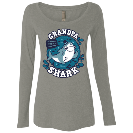 T-Shirts Venetian Grey / S Shark Family trazo - Grandpa Women's Triblend Long Sleeve Shirt