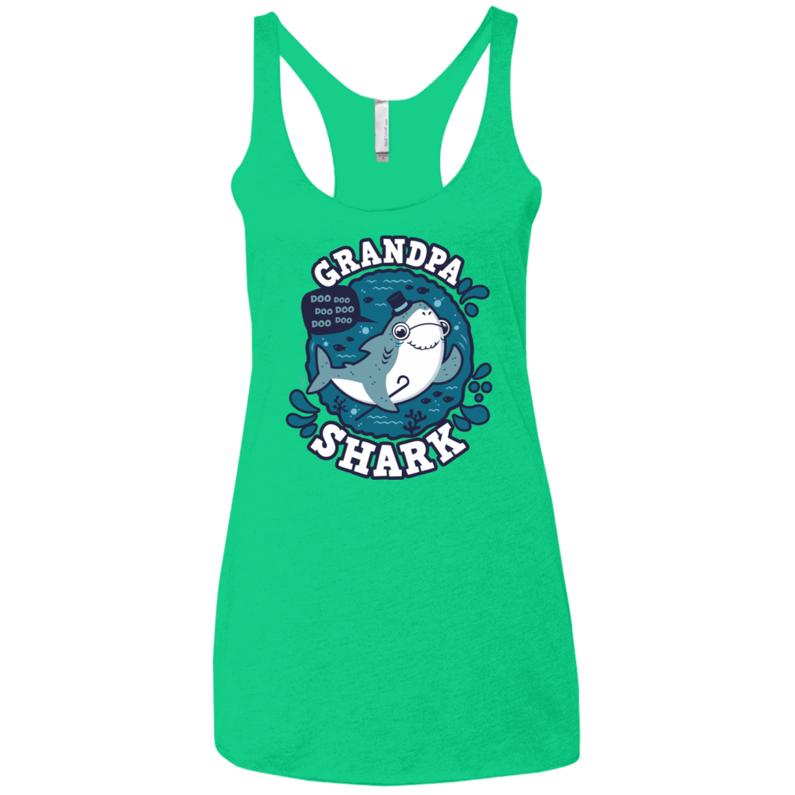 T-Shirts Envy / X-Small Shark Family trazo - Grandpa Women's Triblend Racerback Tank