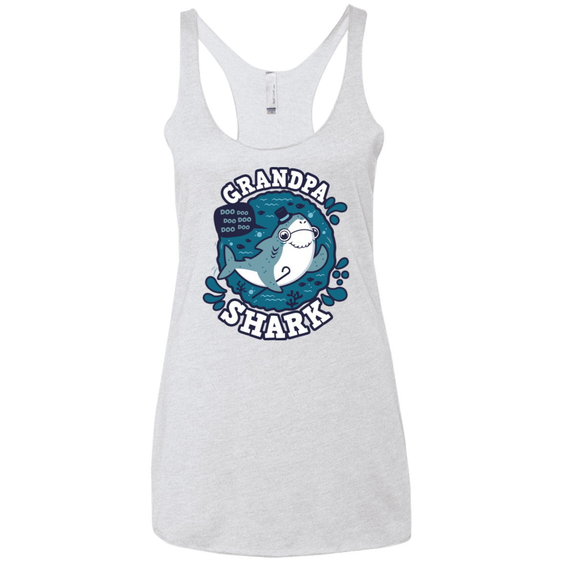 T-Shirts Heather White / X-Small Shark Family trazo - Grandpa Women's Triblend Racerback Tank