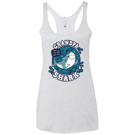 T-Shirts Heather White / X-Small Shark Family trazo - Grandpa Women's Triblend Racerback Tank