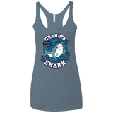 T-Shirts Indigo / X-Small Shark Family trazo - Grandpa Women's Triblend Racerback Tank