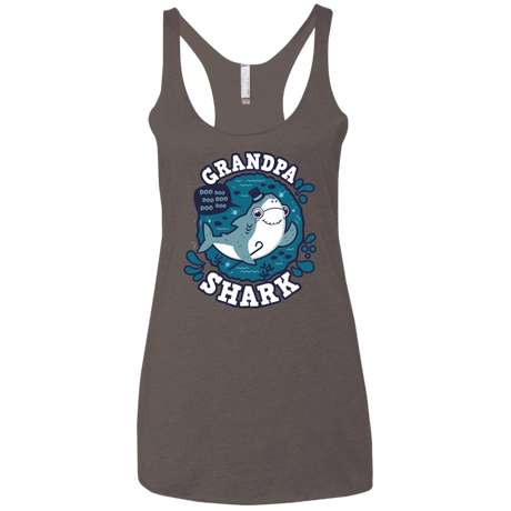 T-Shirts Macchiato / X-Small Shark Family trazo - Grandpa Women's Triblend Racerback Tank