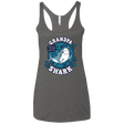 T-Shirts Premium Heather / X-Small Shark Family trazo - Grandpa Women's Triblend Racerback Tank