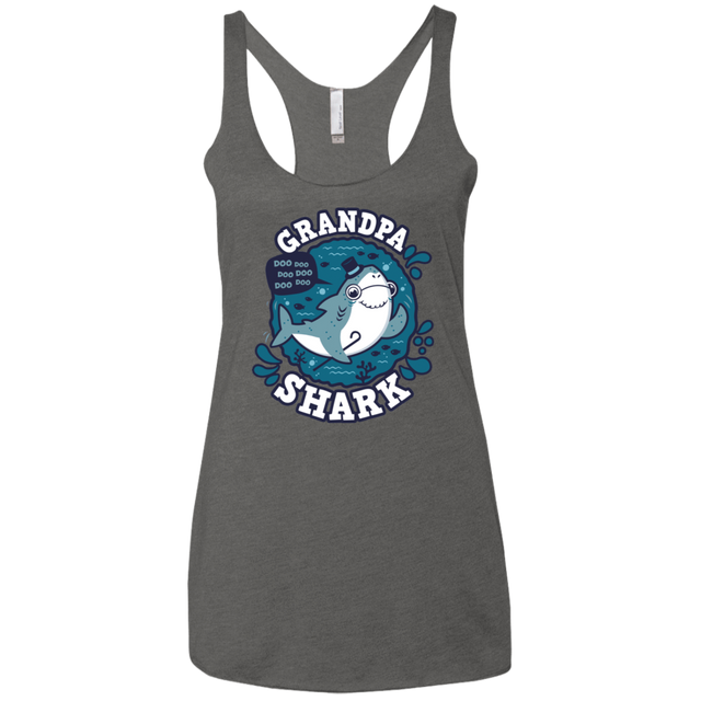 T-Shirts Premium Heather / X-Small Shark Family trazo - Grandpa Women's Triblend Racerback Tank