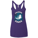 T-Shirts Purple Rush / X-Small Shark Family trazo - Grandpa Women's Triblend Racerback Tank