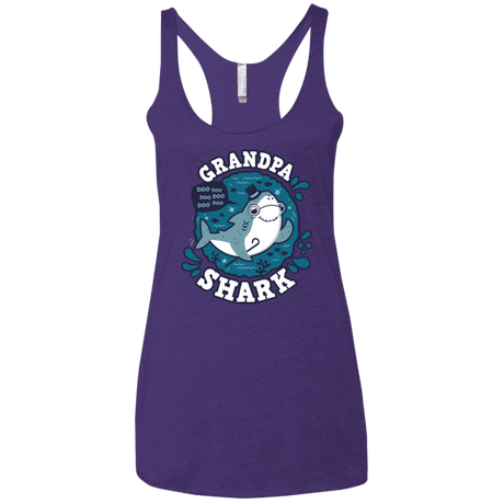 T-Shirts Purple Rush / X-Small Shark Family trazo - Grandpa Women's Triblend Racerback Tank
