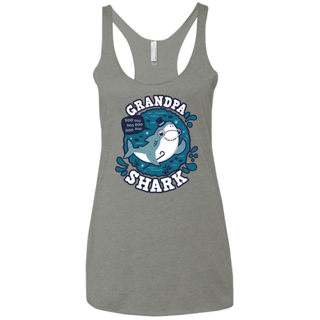 T-Shirts Venetian Grey / X-Small Shark Family trazo - Grandpa Women's Triblend Racerback Tank