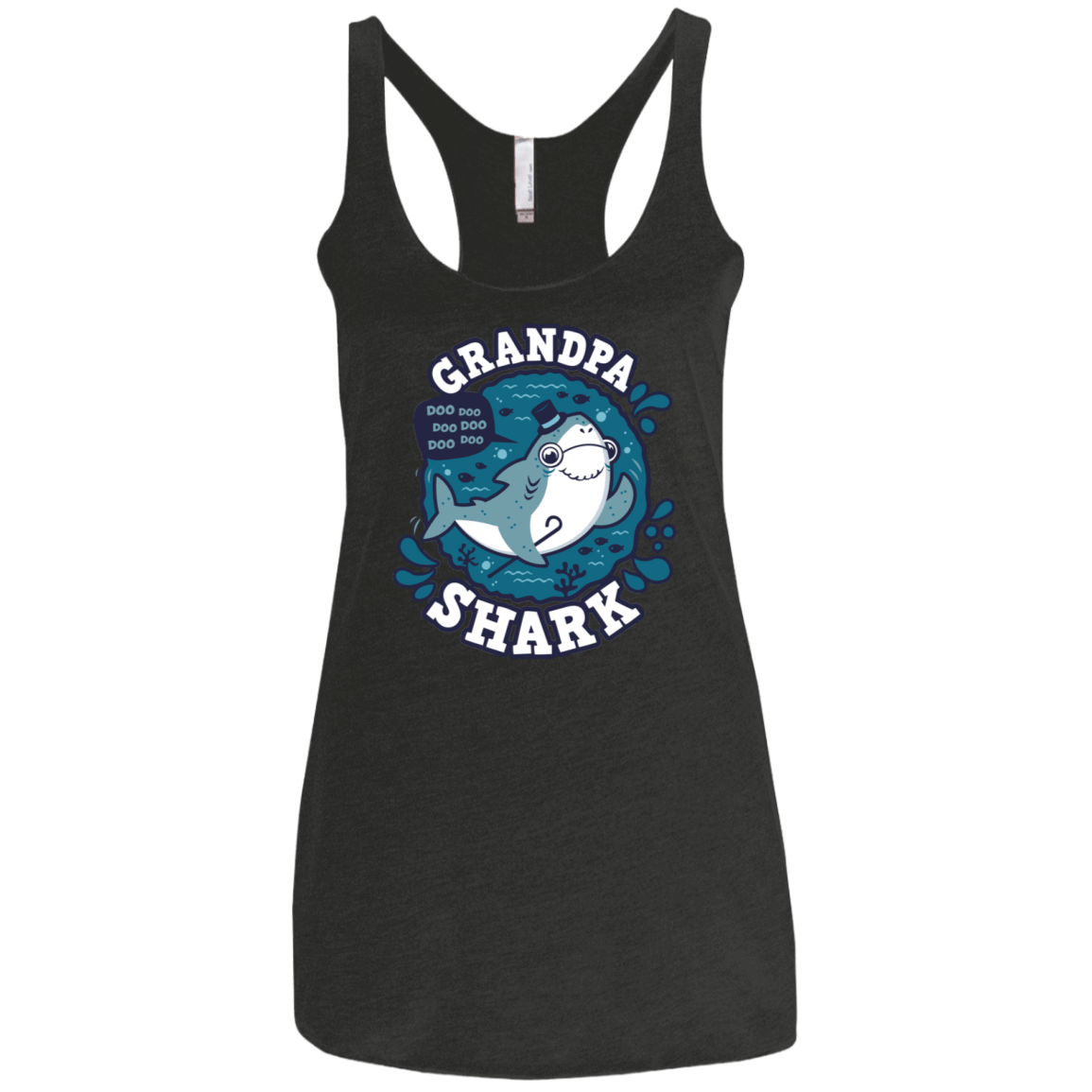 T-Shirts Vintage Black / X-Small Shark Family trazo - Grandpa Women's Triblend Racerback Tank
