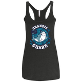 T-Shirts Vintage Black / X-Small Shark Family trazo - Grandpa Women's Triblend Racerback Tank