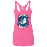 T-Shirts Vintage Pink / X-Small Shark Family trazo - Grandpa Women's Triblend Racerback Tank