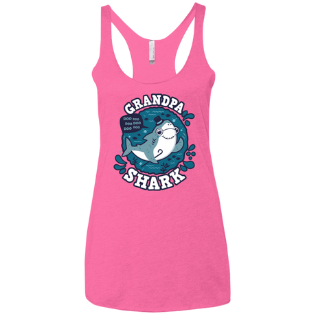 T-Shirts Vintage Pink / X-Small Shark Family trazo - Grandpa Women's Triblend Racerback Tank