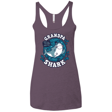 T-Shirts Vintage Purple / X-Small Shark Family trazo - Grandpa Women's Triblend Racerback Tank