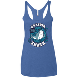 T-Shirts Vintage Royal / X-Small Shark Family trazo - Grandpa Women's Triblend Racerback Tank